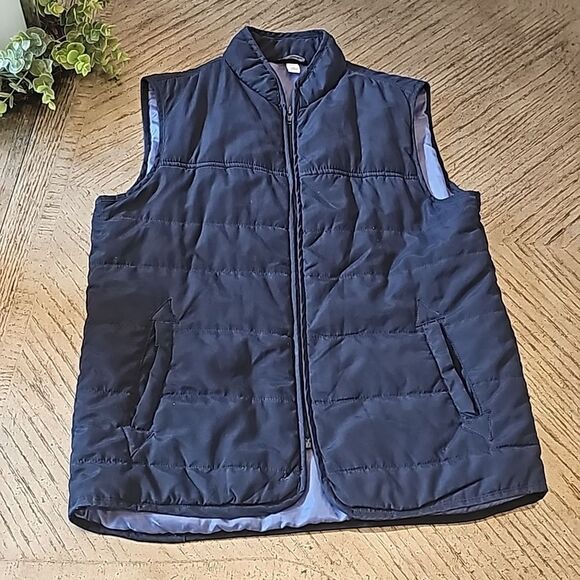 Navy zip up puffer vest size M - Picture 7 of 7